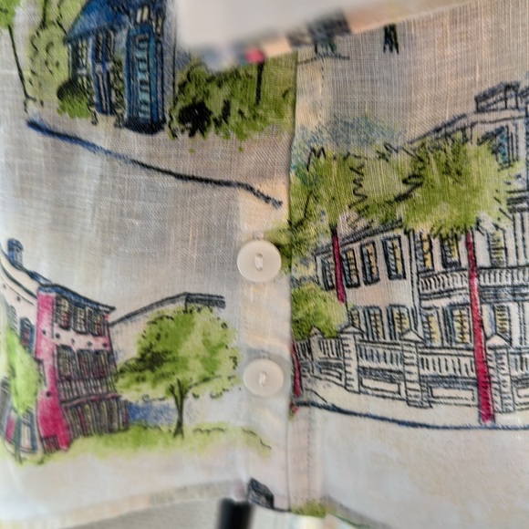 Chico's 100% Linen, No Iron European Coastal Inspire Button Down Top - Picture 8 of 11